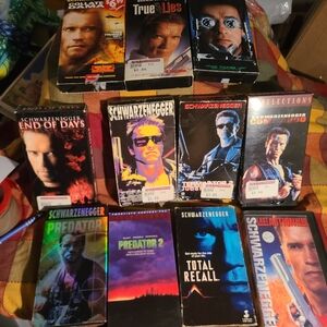 Arnold Schwarzenegger Movie VHS Collection Lot Of 11 Movies